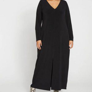 Universal Standard Clean Column Maxi Dress Black NWT
